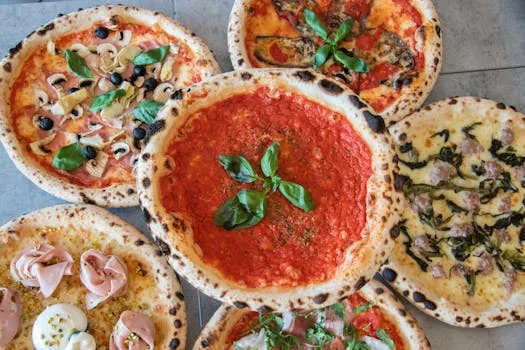 margherita pizza with fresh basil and mozzarella