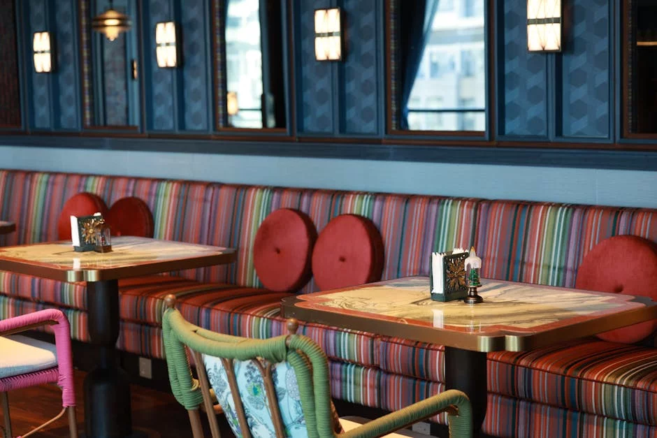 cozy restaurant seating booth comfortable